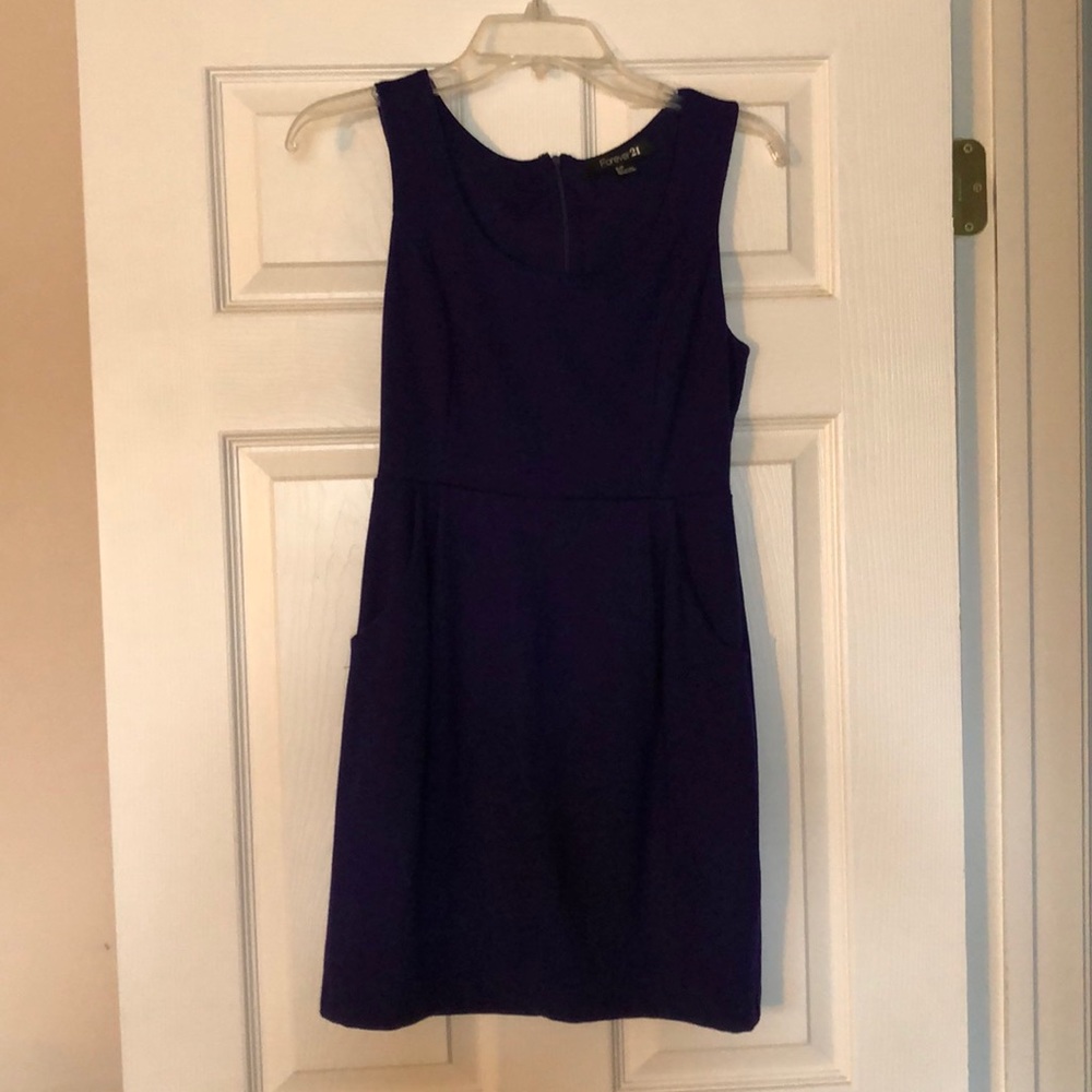 Forever21 purple pleated dress with pockets